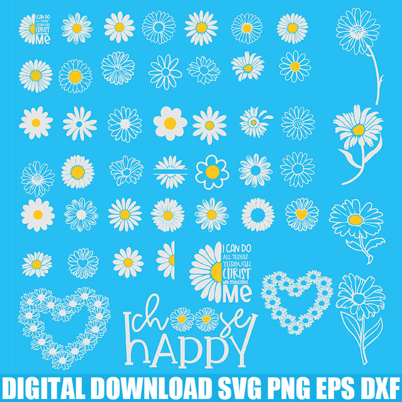 Daisy SVG Files & Bundle – Love The Day Printable Library