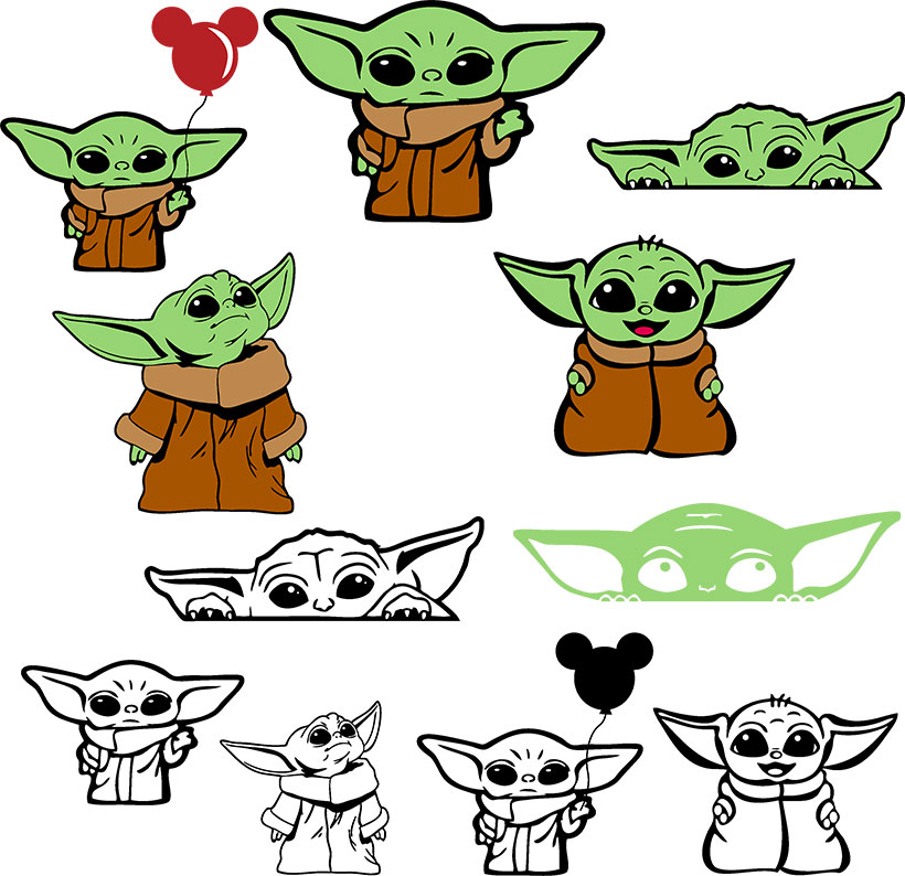 Disney Baby Yoda SVG